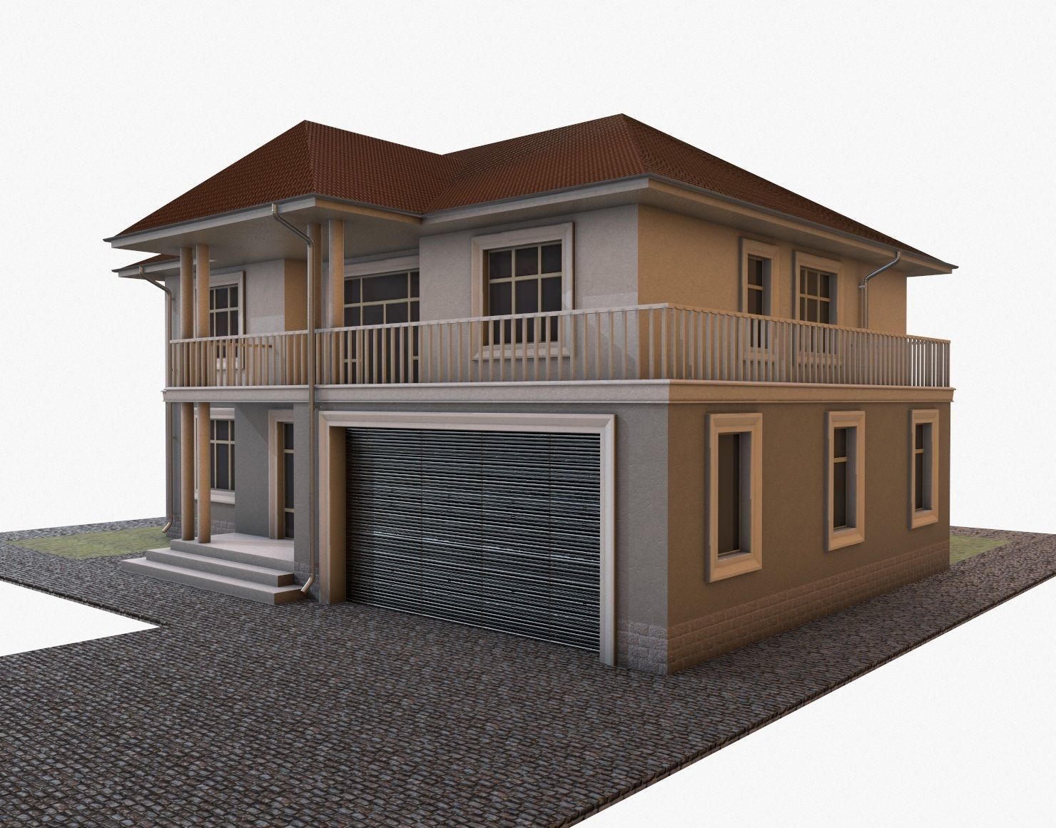Building 003 Low-poly 3D model_3