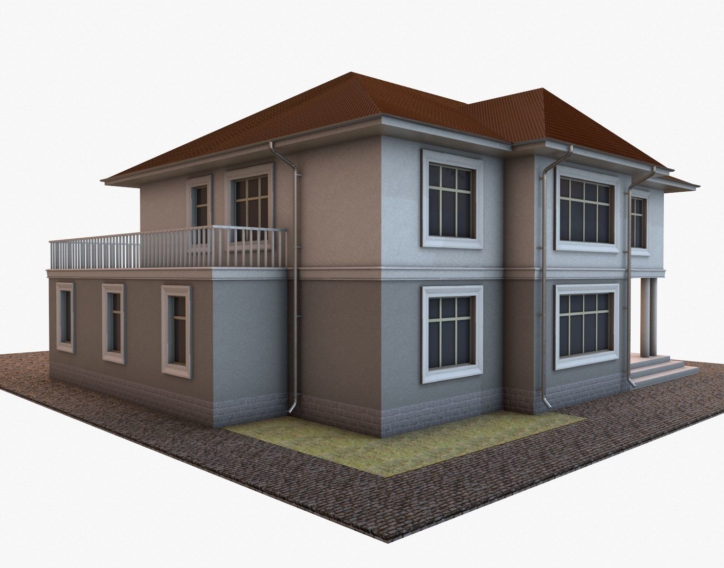 Building 003 Low-poly 3D model_1