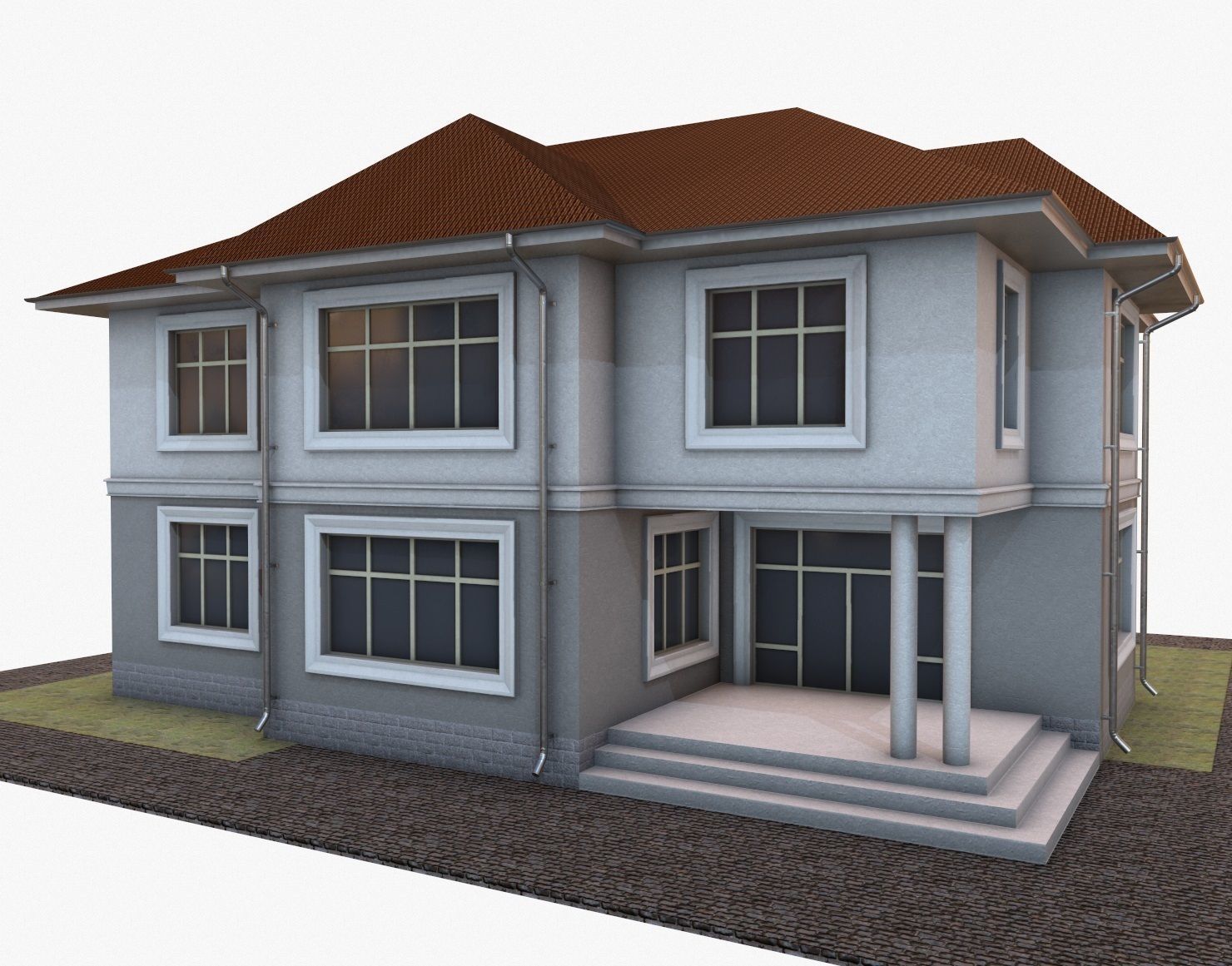 Building 003 Low-poly 3D model_2