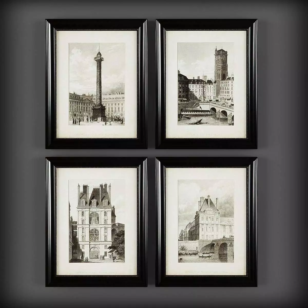 Picture Frames Low-poly 3D model_0