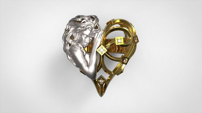 Girls Rings On Finger 3D print model