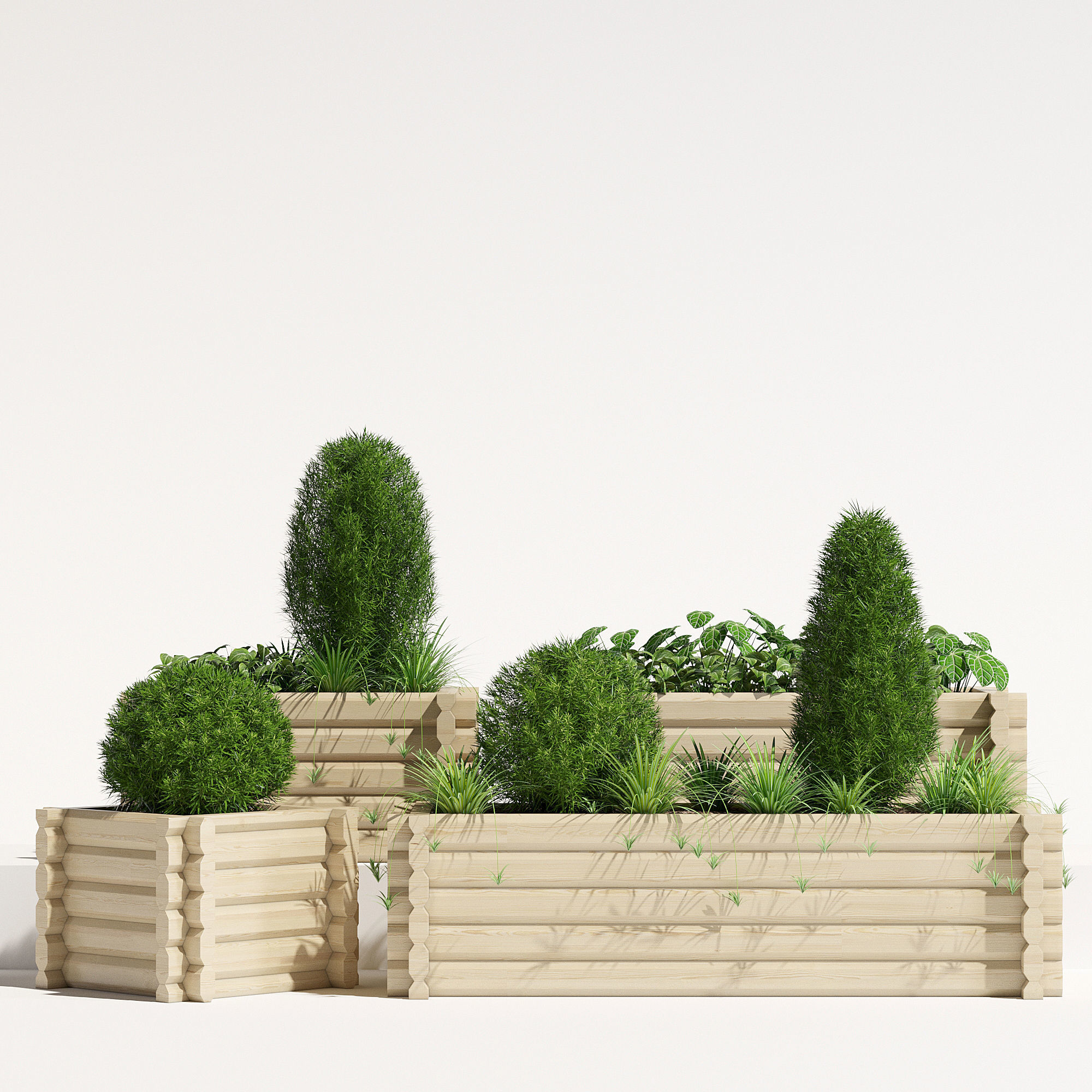 Buildround planter 3D model_2