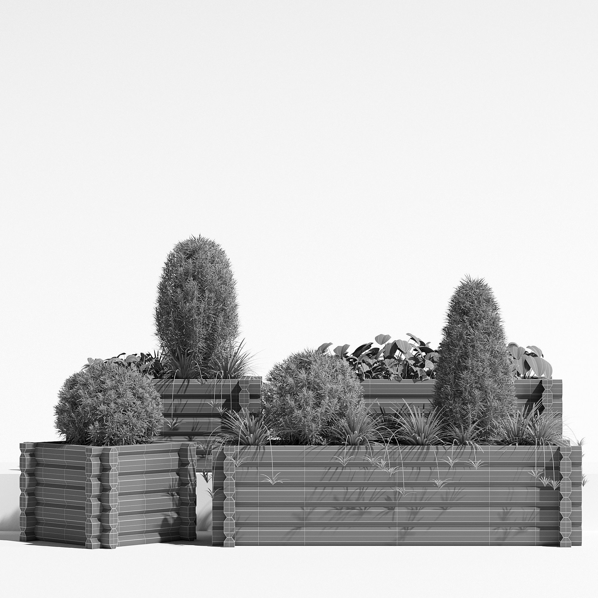 Buildround planter 3D model_6