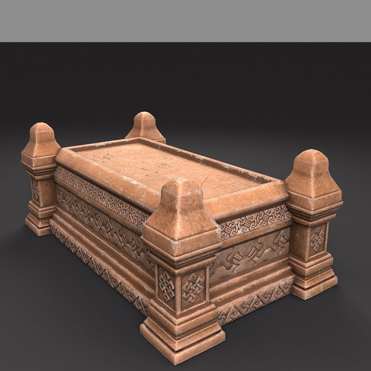 Celtic Sarcophagus 3D model_4