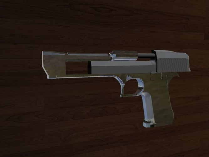 Blank Desert Eagle Template Low-poly 3D model