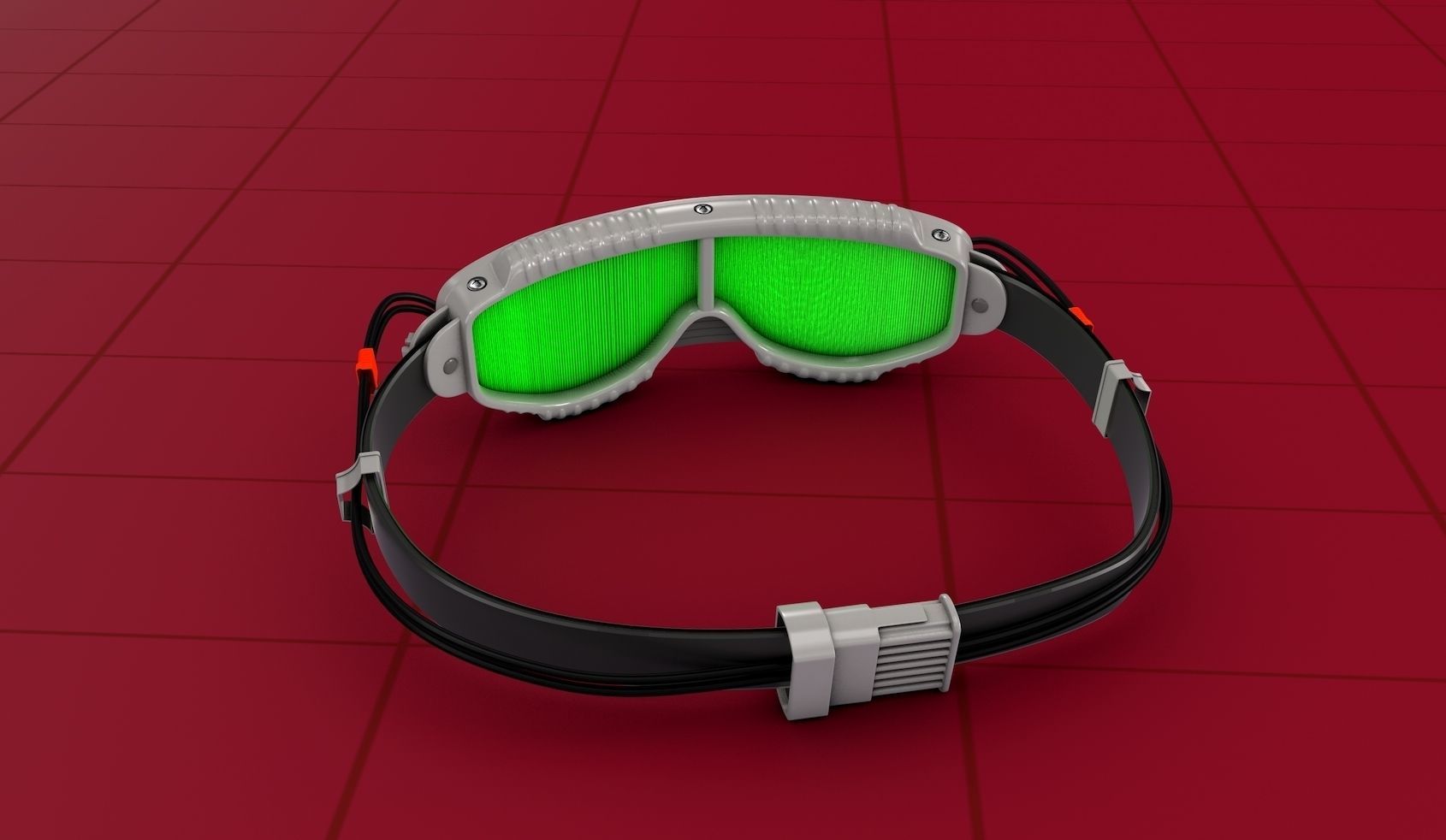 Cyber Punk Game Glasses 3D model_5