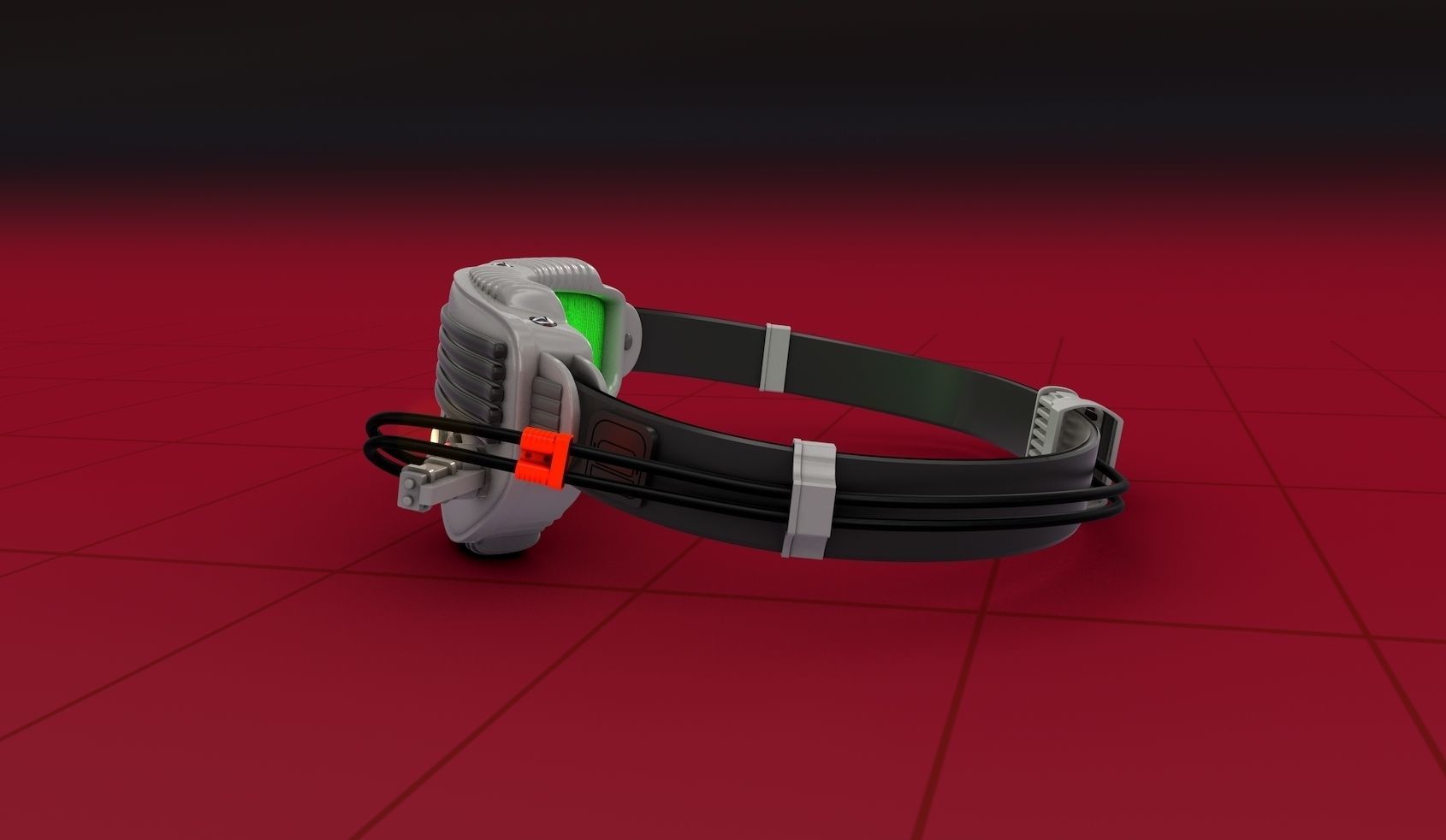 Cyber Punk Game Glasses 3D model_1