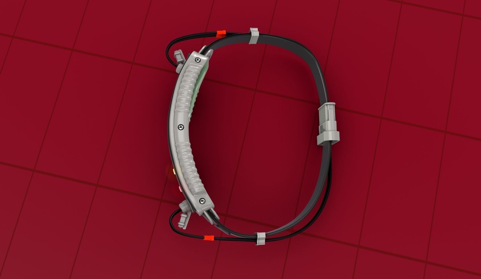 Cyber Punk Game Glasses 3D model_4