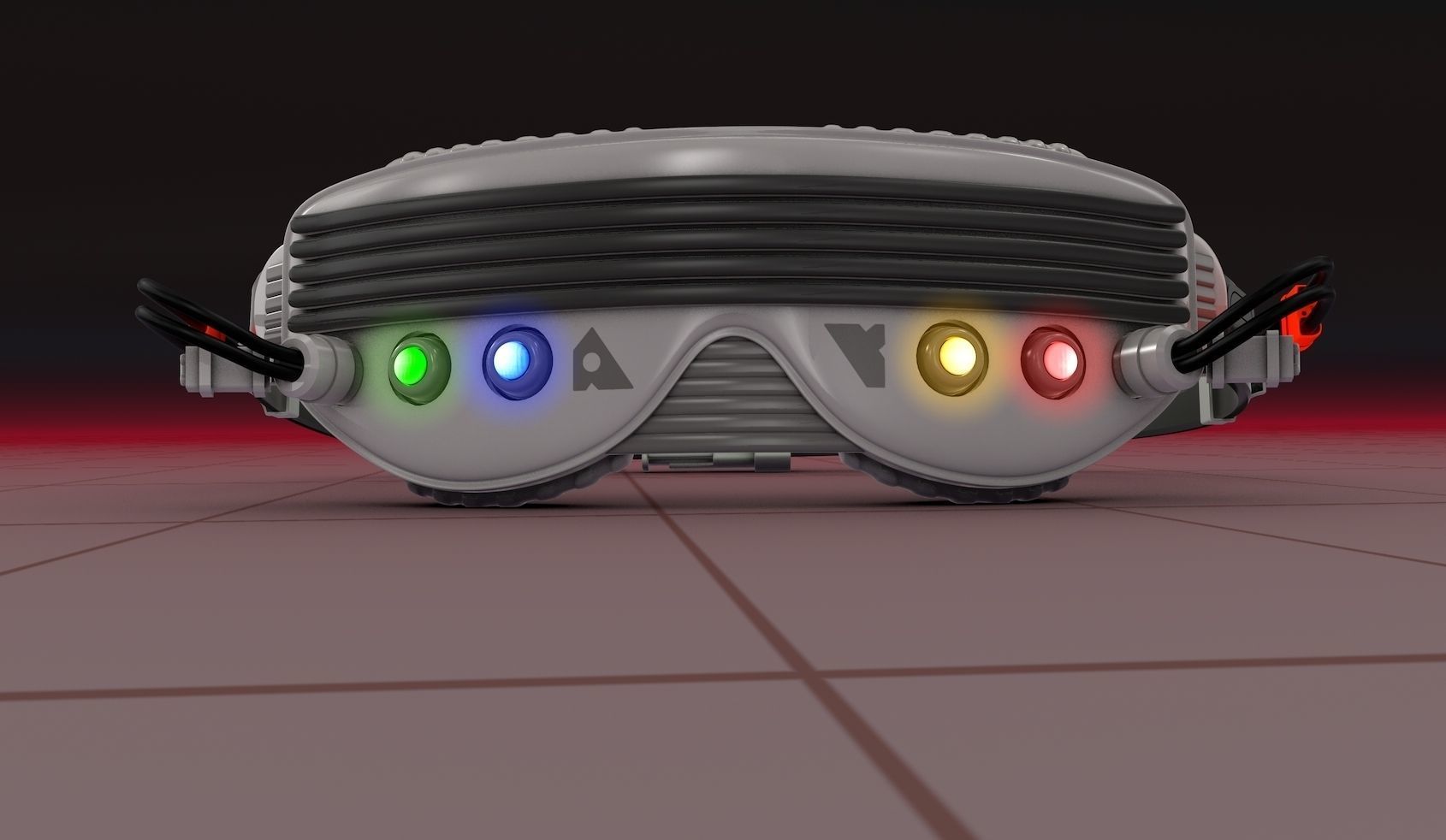 Cyber Punk Game Glasses 3D model_6