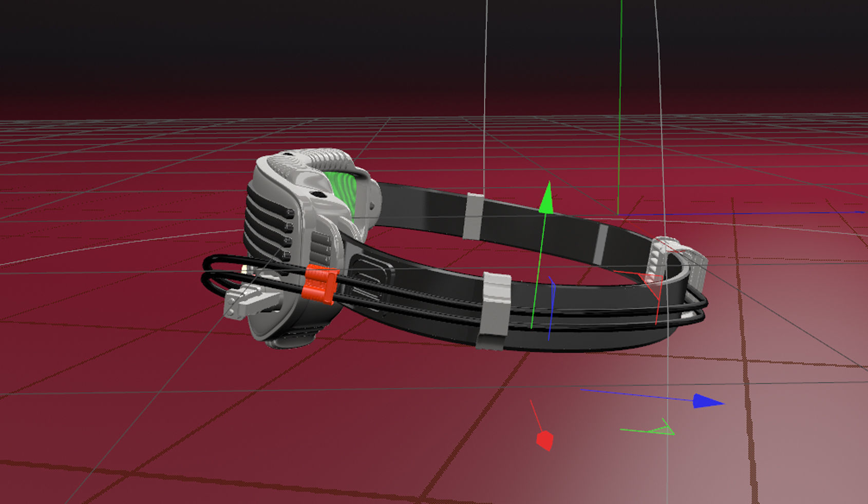 Cyber Punk Game Glasses 3D model_2