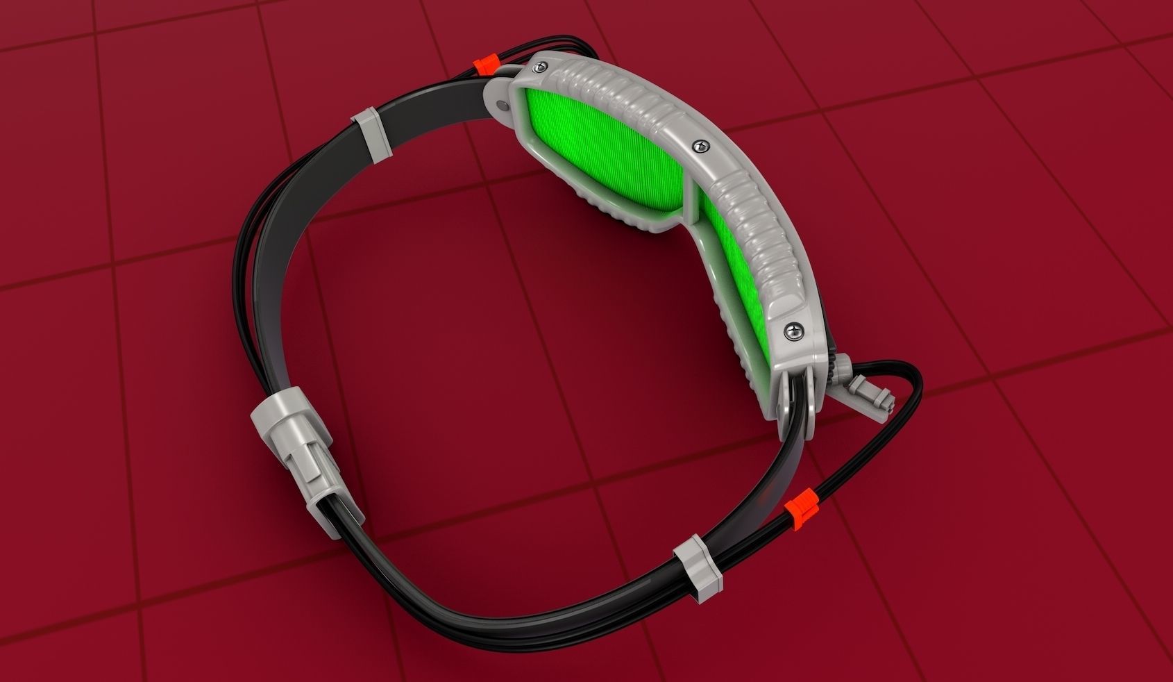 Cyber Punk Game Glasses 3D model_3