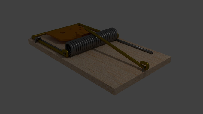 Mousetrap Low-poly 3D model