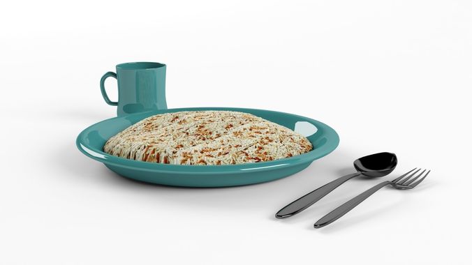 Rice Dinner Low-poly 3D model