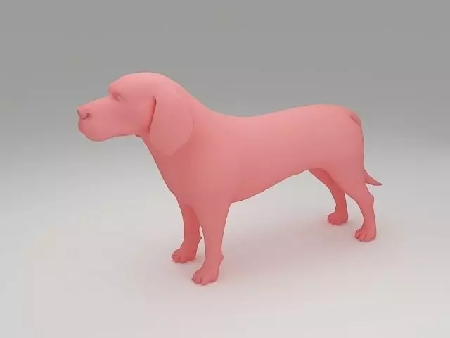 Beagle 3D Model dog 3D print model_0