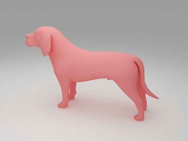 Beagle 3D Model dog 3D print model_1