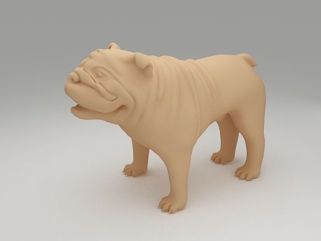 English Bulldog 3D Print Model 3D print model_2