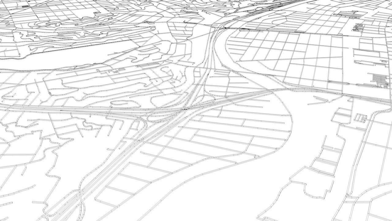 Greater Los Angeles Road Network and Streets 3D model_13
