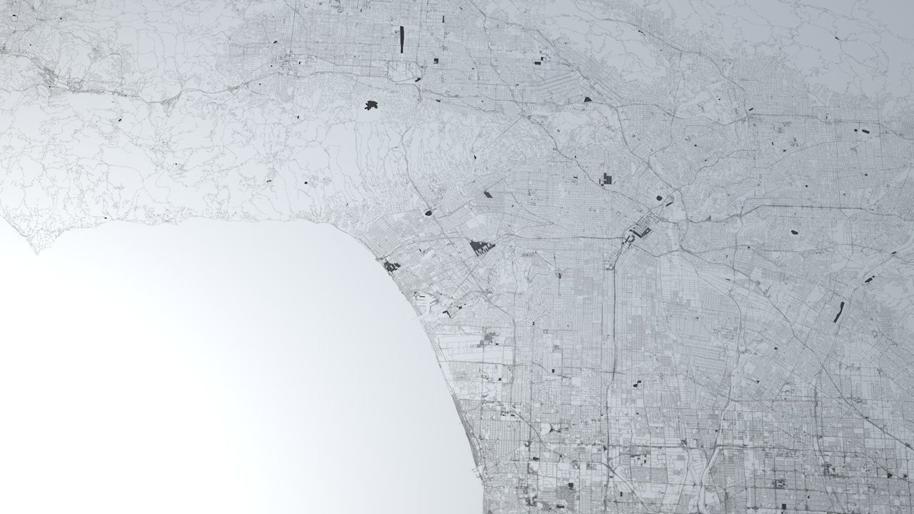 Greater Los Angeles Road Network and Streets 3D model_1