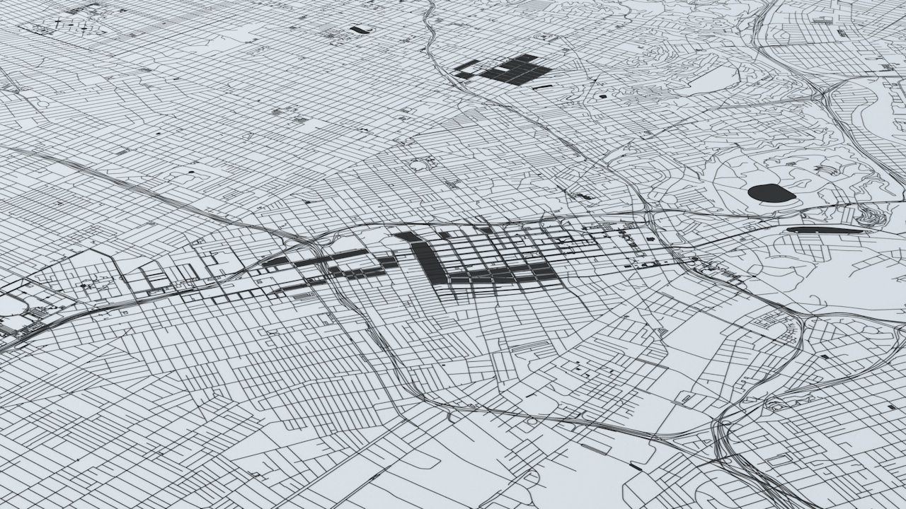 Greater Los Angeles Road Network and Streets 3D model_21