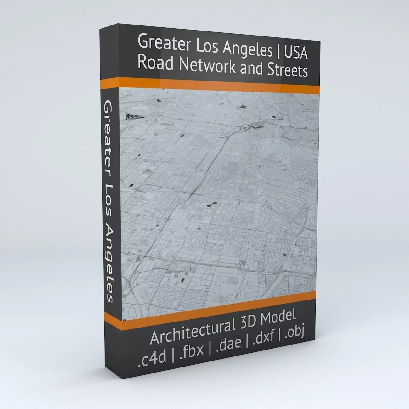 Greater Los Angeles Road Network and Streets 3D model_0