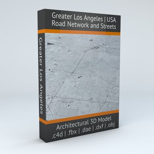 Greater Los Angeles Road Network and Streets 3D model