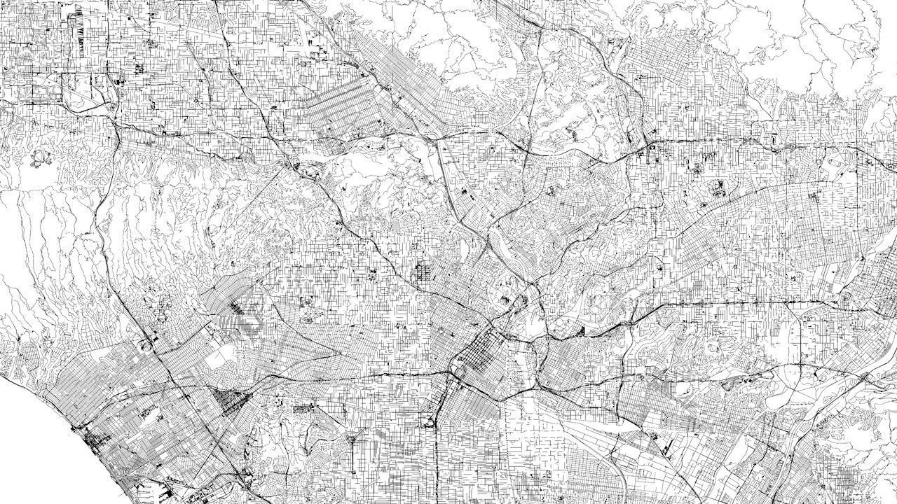 Greater Los Angeles Road Network and Streets 3D model_15