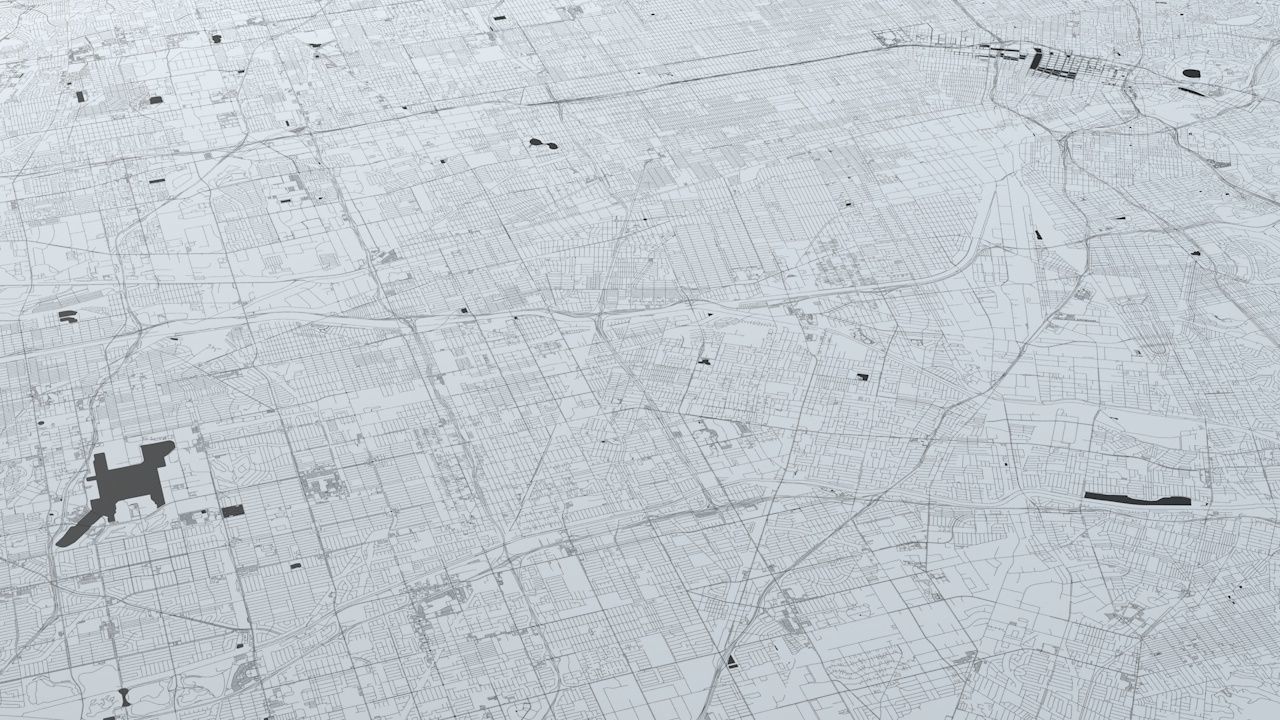 Greater Los Angeles Road Network and Streets 3D model_3