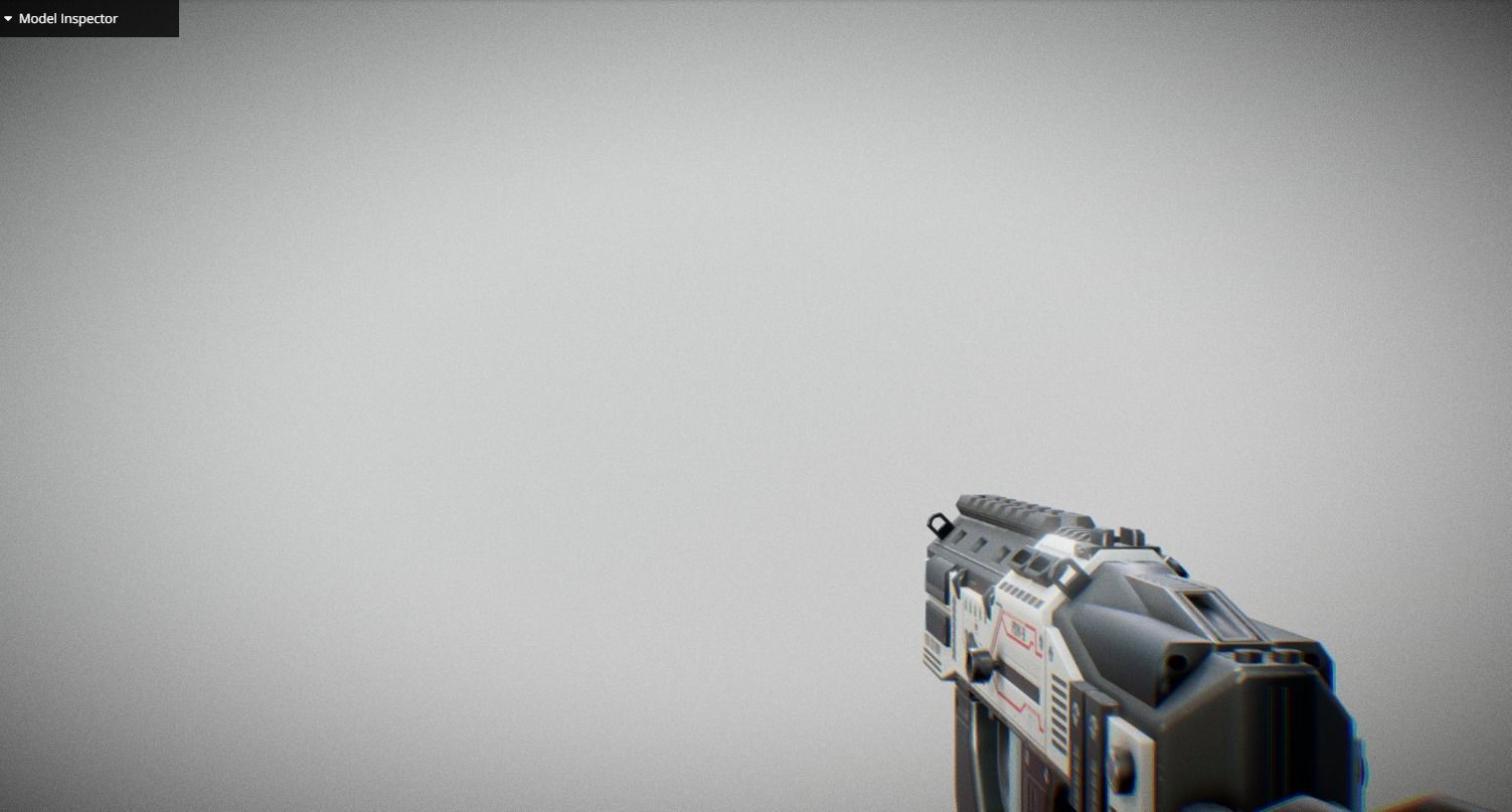 SubMachine Gun Low-poly 3D model_4