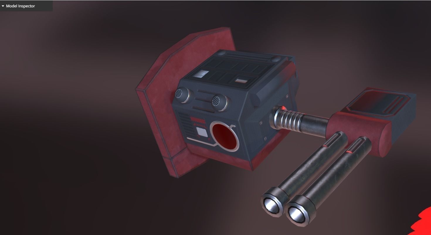 Sci-Fi Female Scout Low-poly 3D model_9