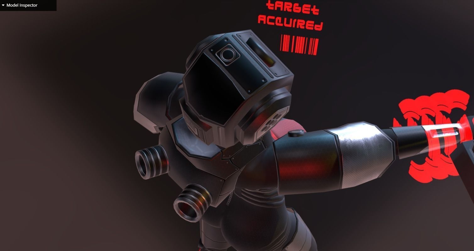 Sci-Fi Female Scout Low-poly 3D model_5