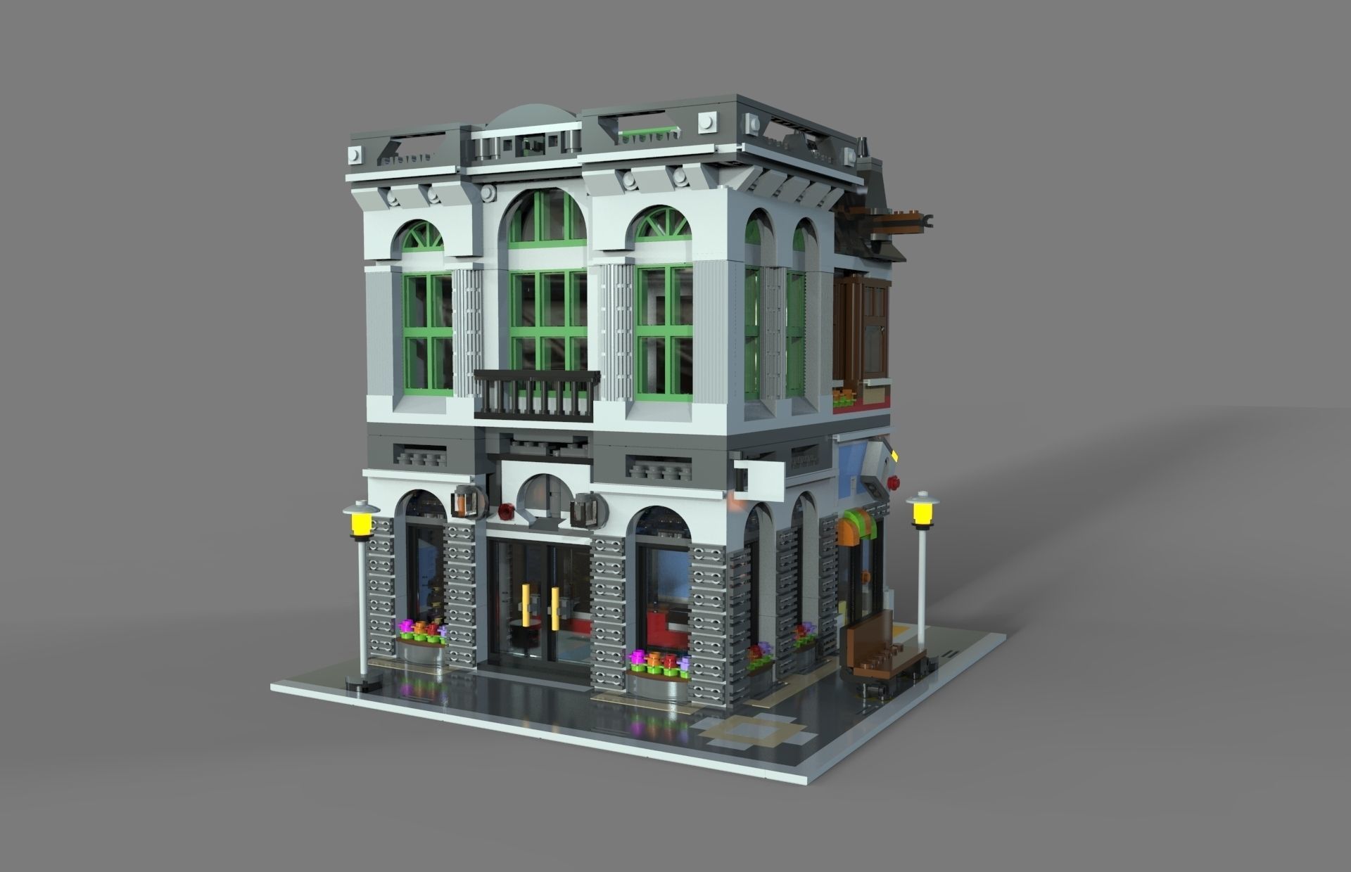 Lego bank 3D model_7