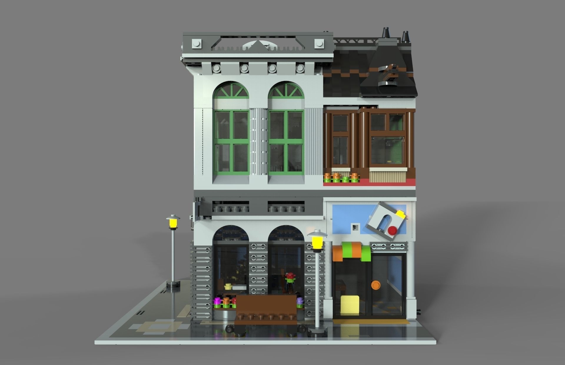 Lego bank 3D model_2