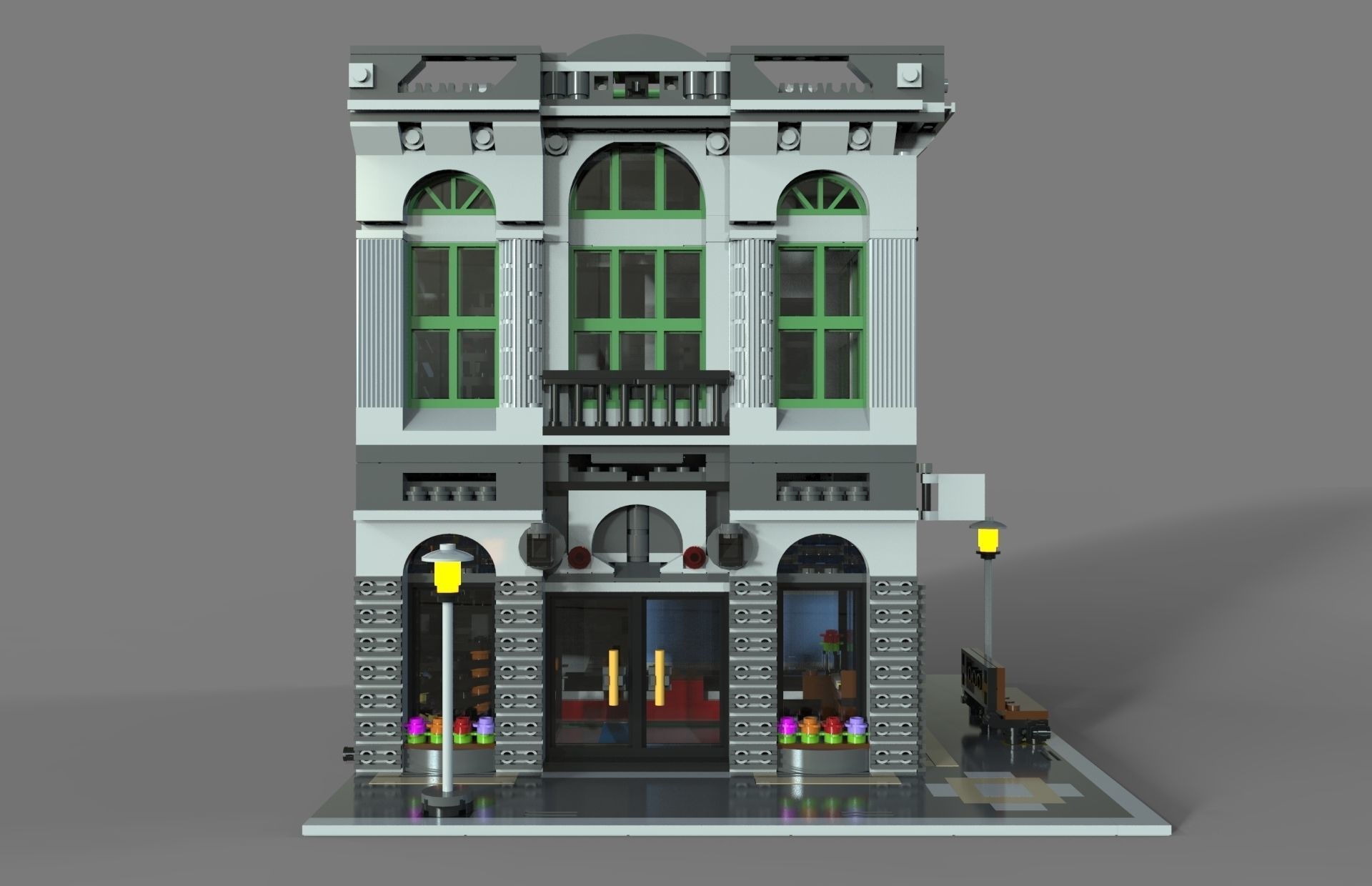 Lego bank 3D model_6