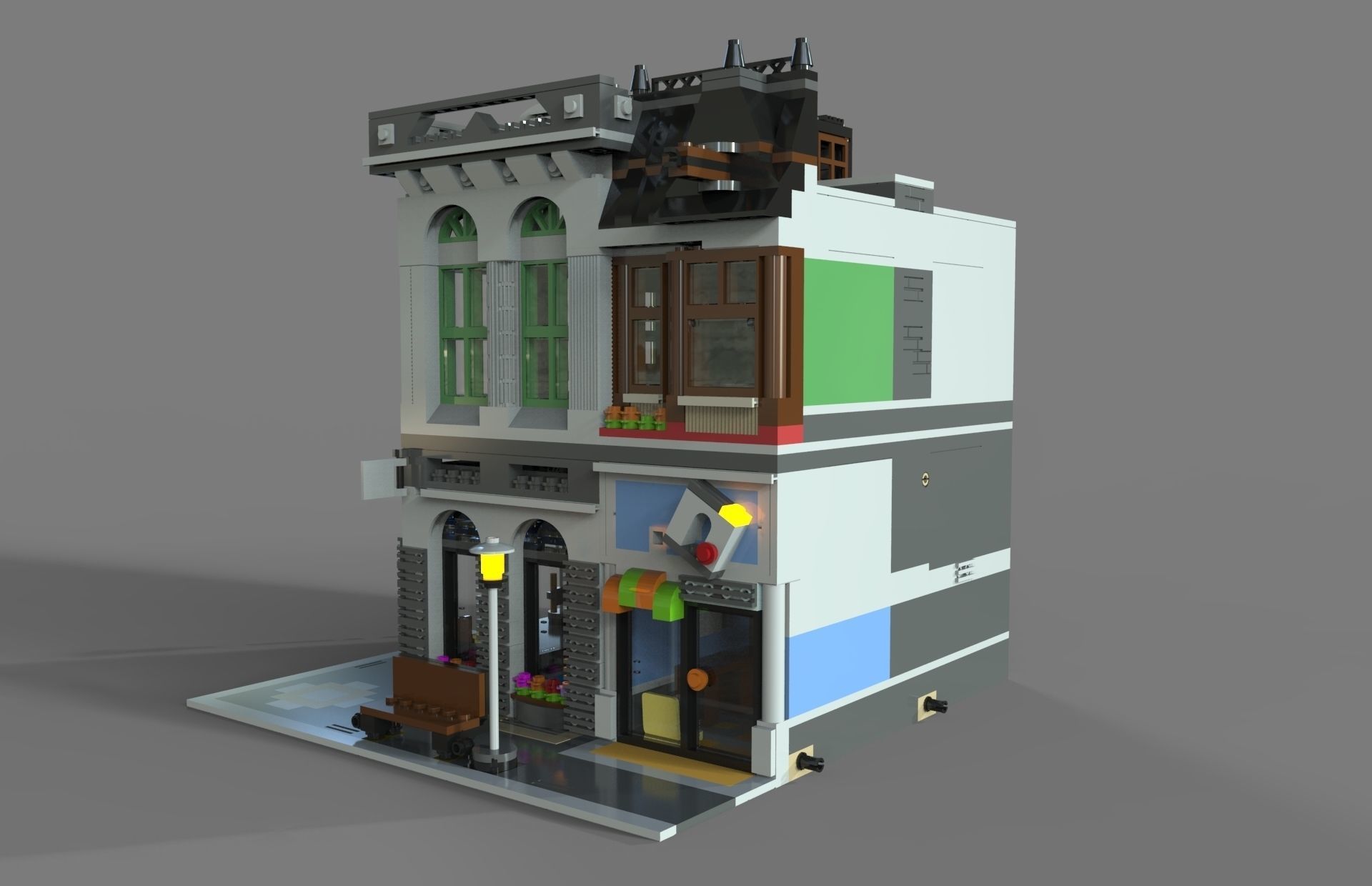 Lego bank 3D model_3