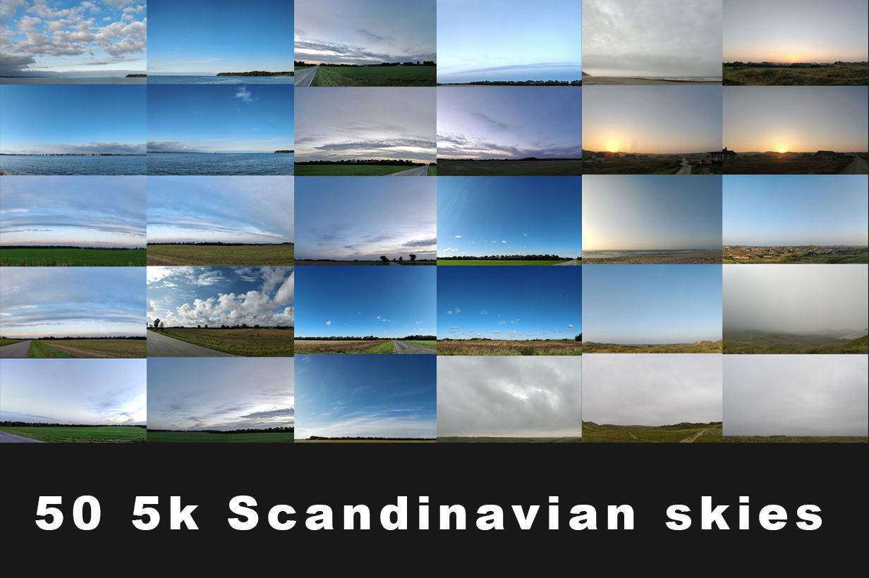 50 5K Scandinavian Skies background