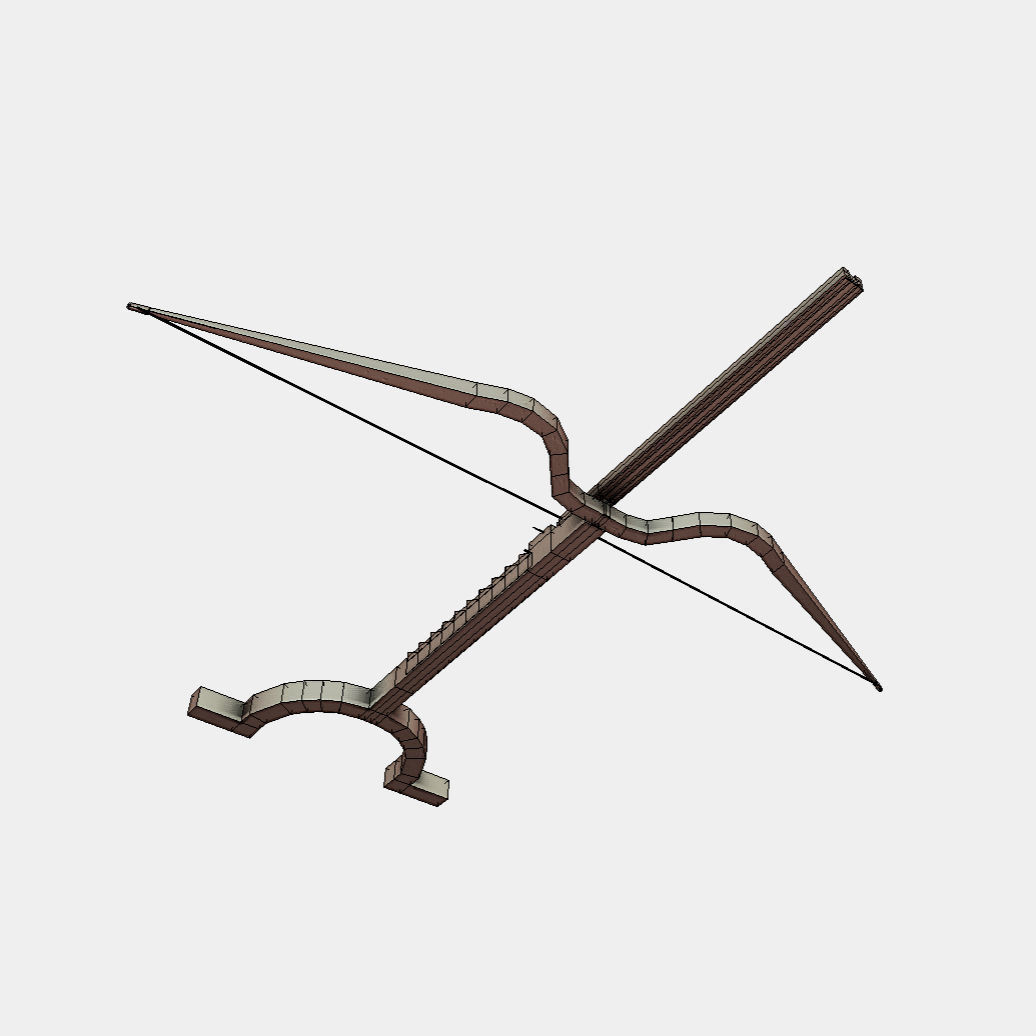Bellybow - Bow and Arrow Low-poly 3D model_4
