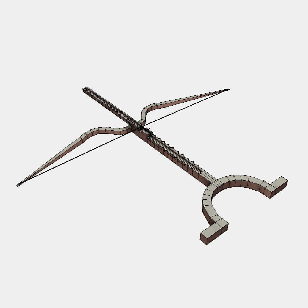 Bellybow - Bow and Arrow Low-poly 3D model_3