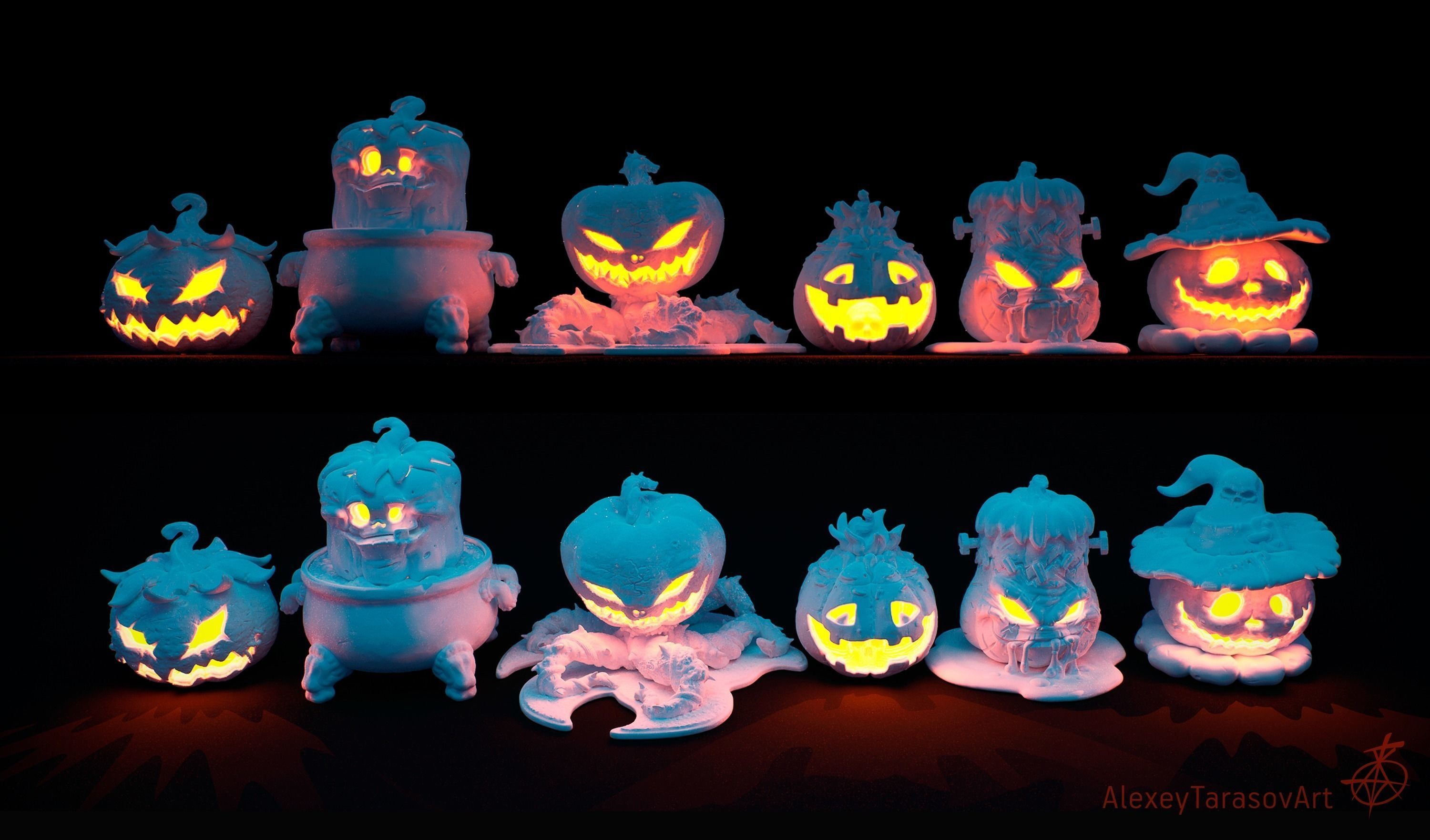 HALLOWEEN PUMPKINS PACK 3D print model_6