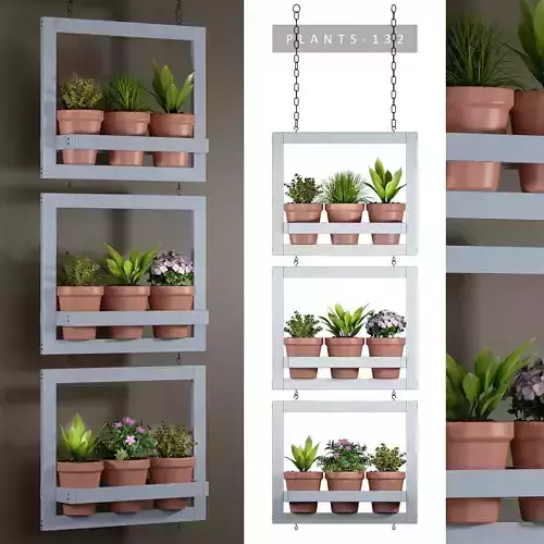 Hanging pots 132 3D model