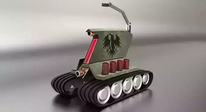military robotic tank drone 3D model