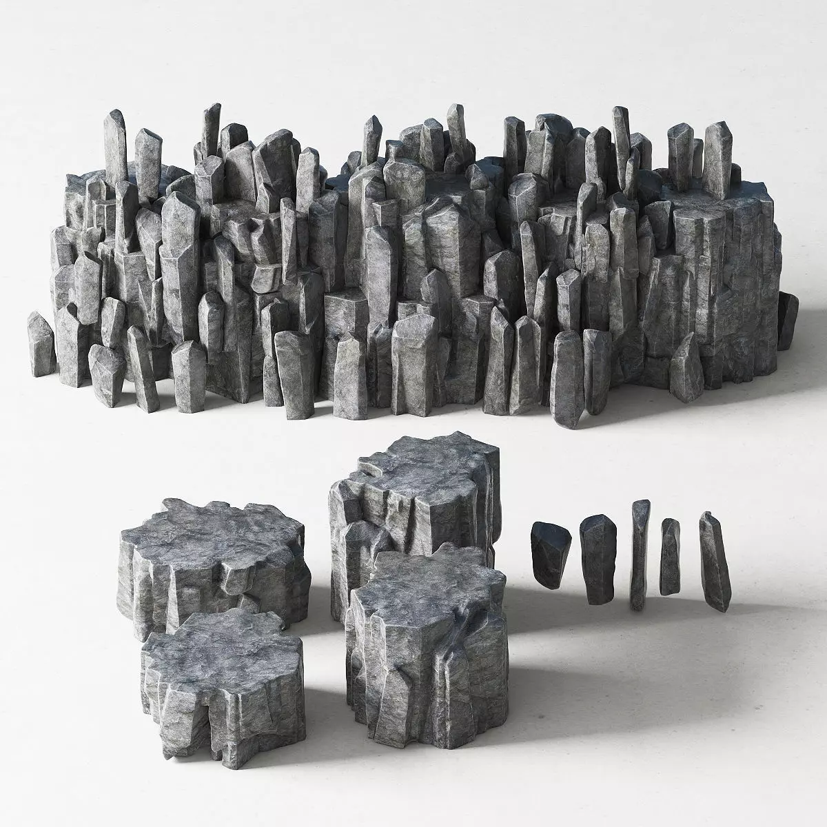 Rock stone collection n4 3D model_0