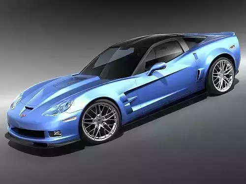 Chevrolet Corvette ZR1 2008 mid poly 3D Model