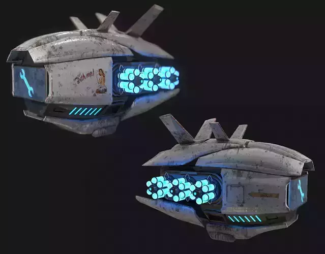 Repair drone Mk2 Low-poly 3D model