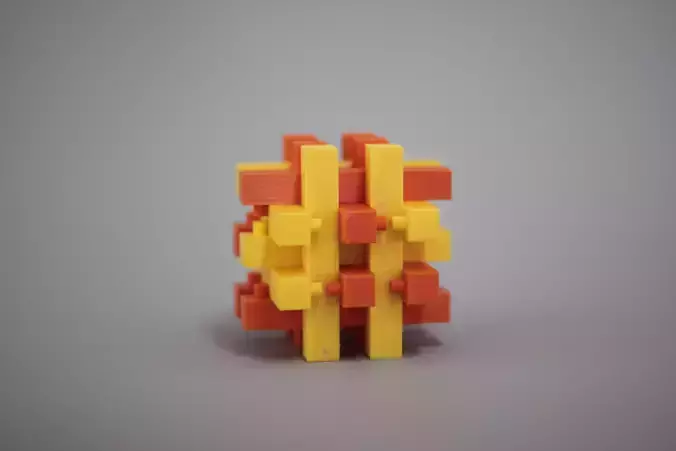 Skill-Test orange and cube Free 3D print model
