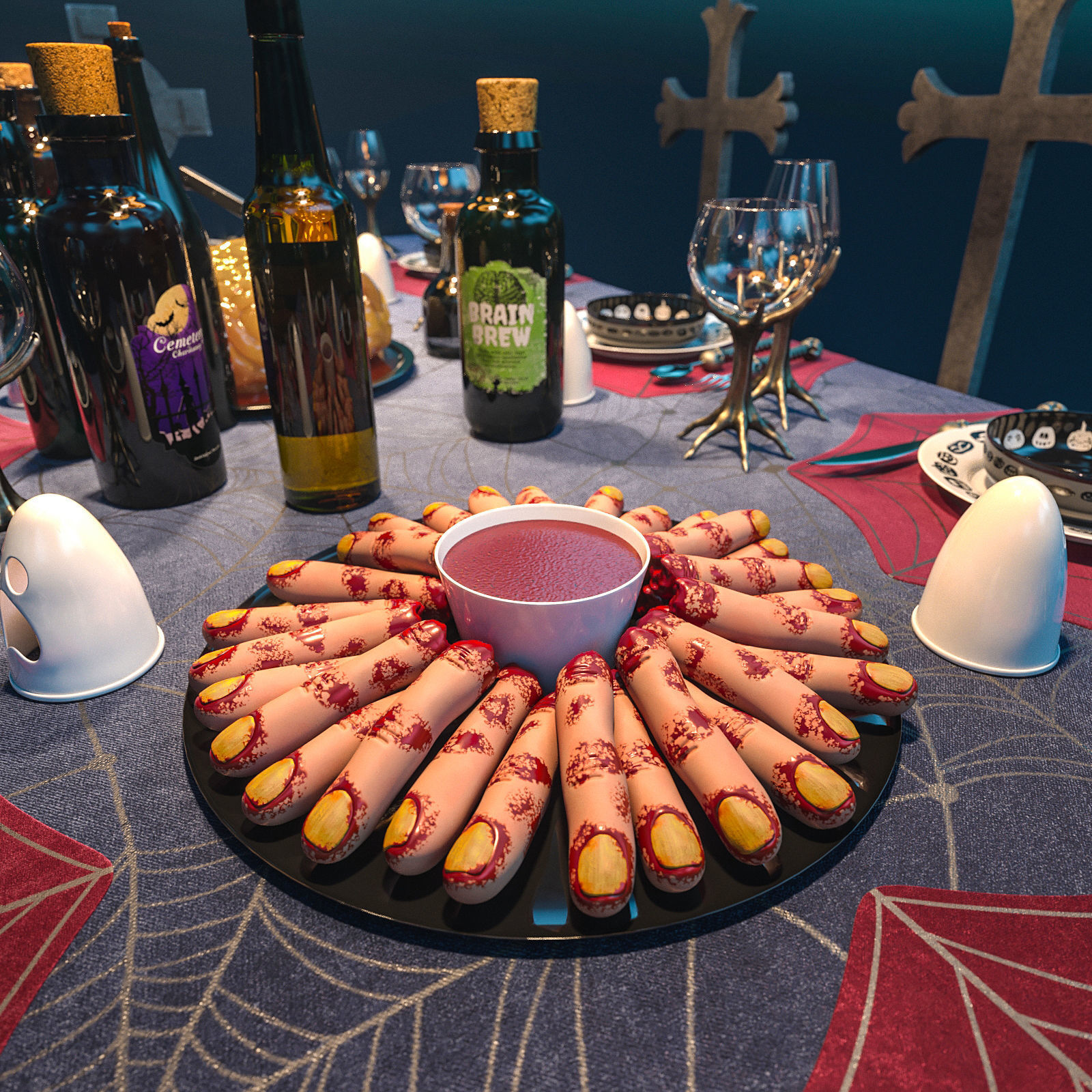 Halloween Party Set 3D model_5