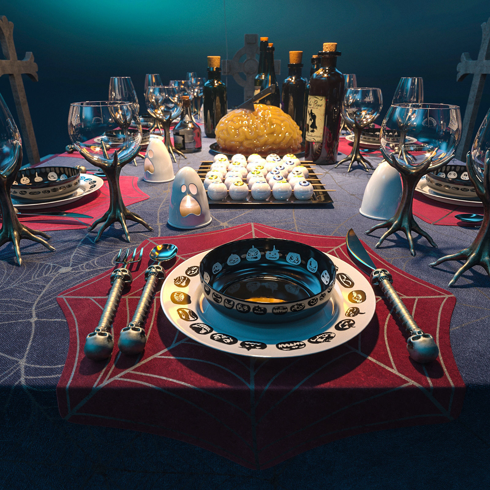 Halloween Party Set 3D model_6