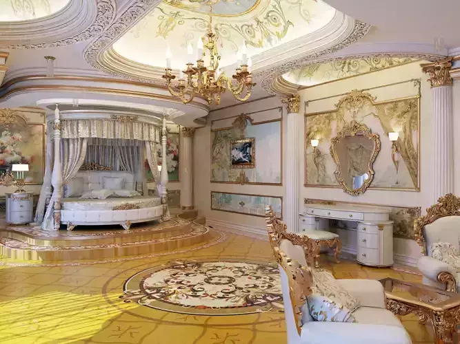 interior master classical bedroom 3D model