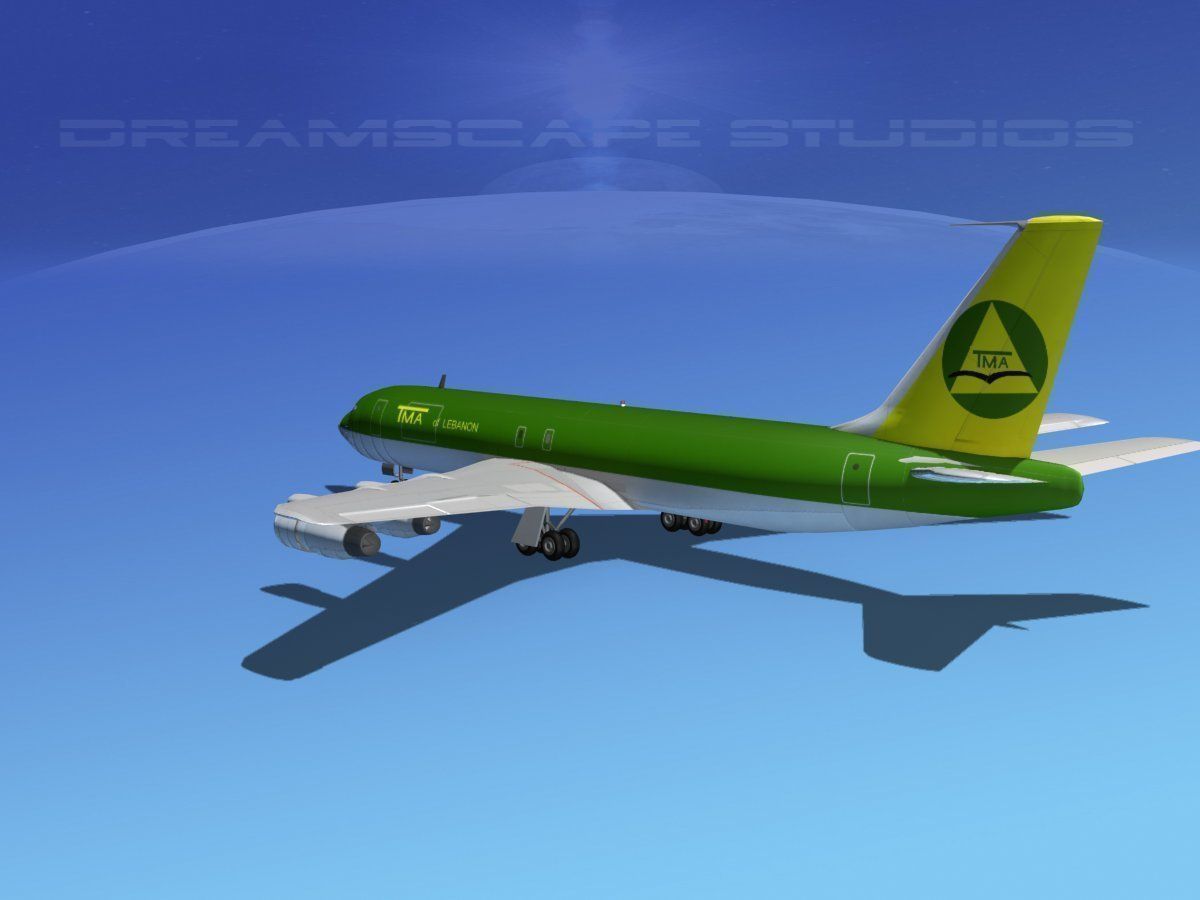 Boeing 707 Lebanon 3D model_2