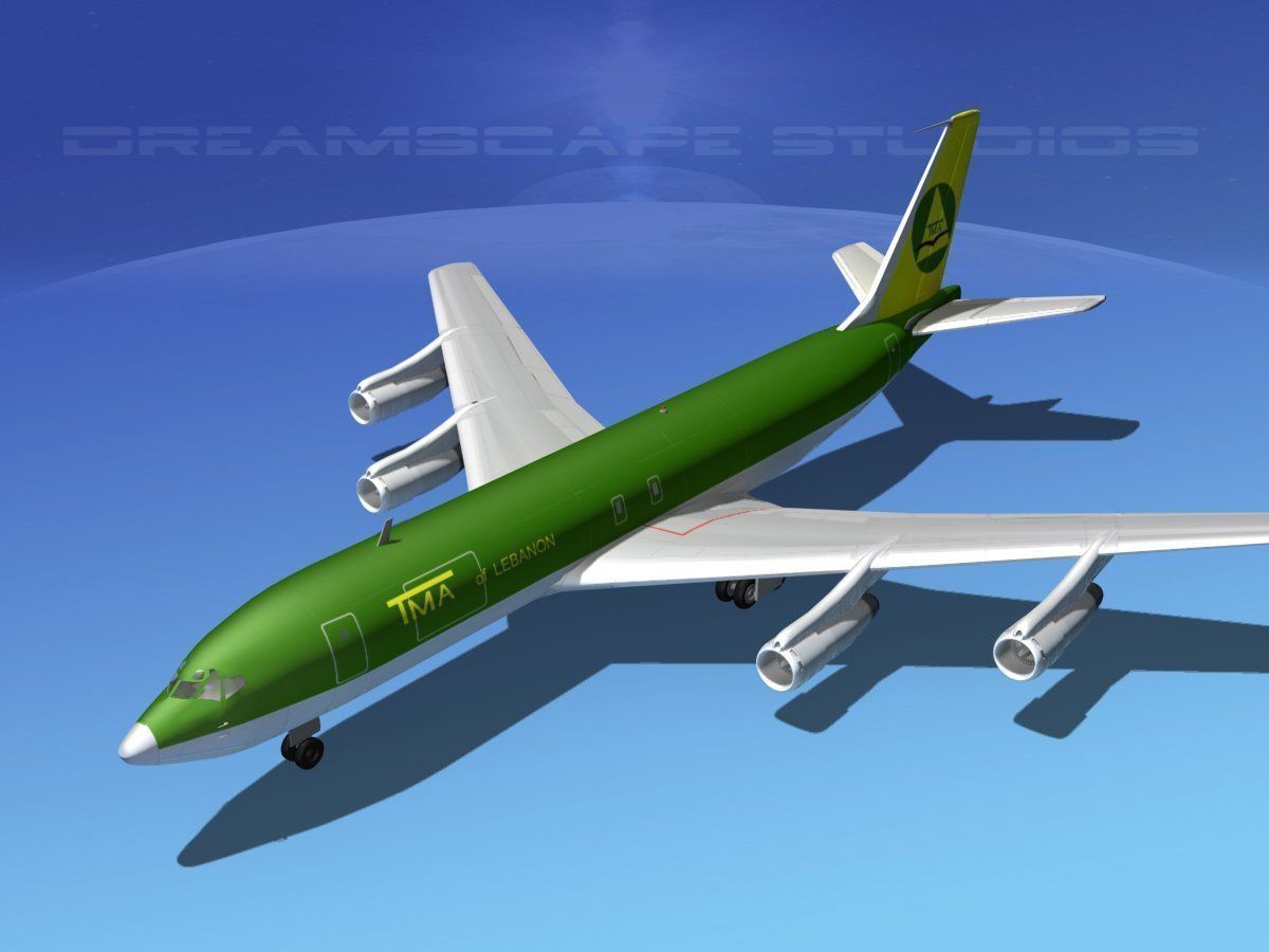 Boeing 707 Lebanon 3D model_9