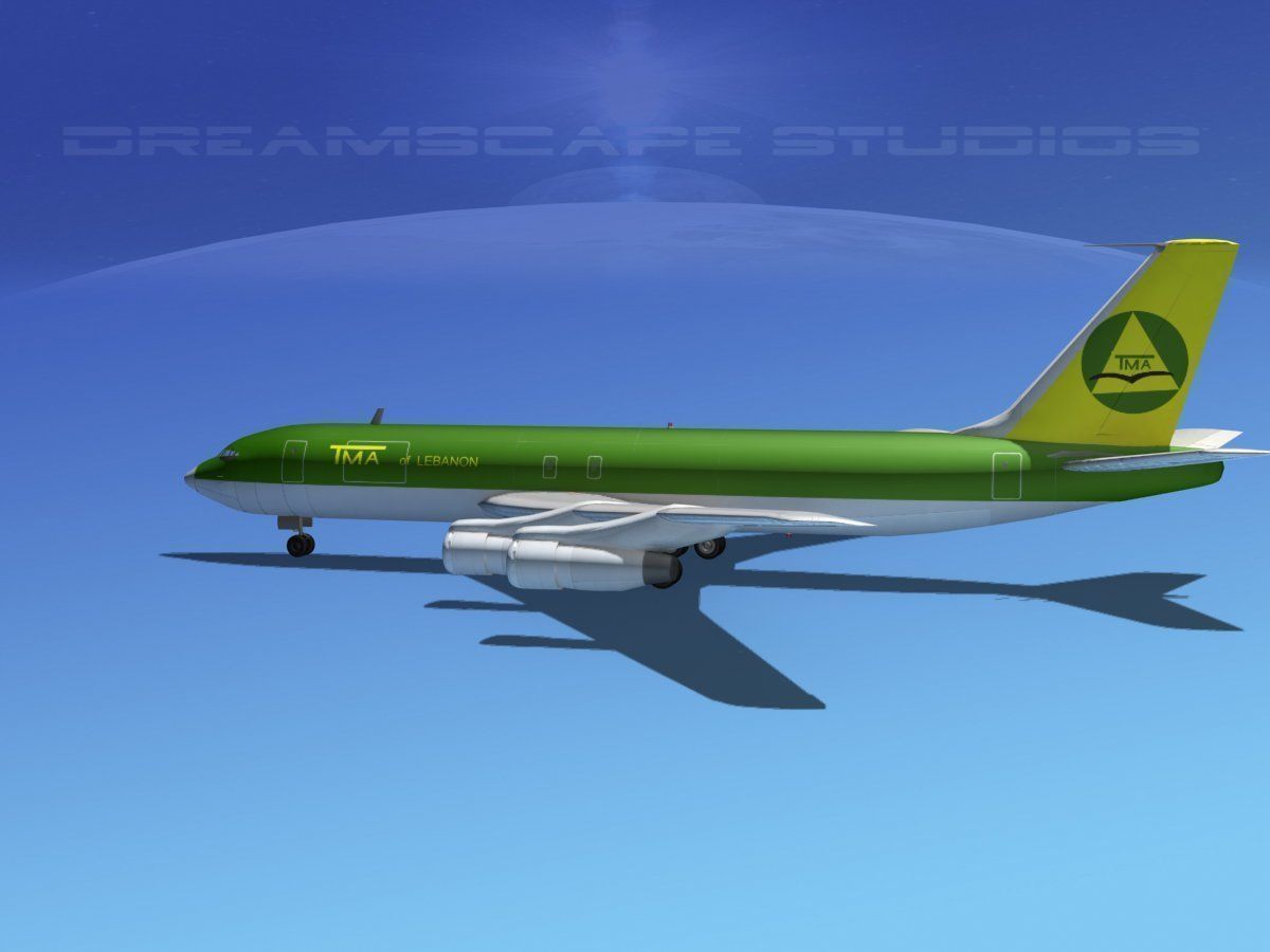 Boeing 707 Lebanon 3D model_1